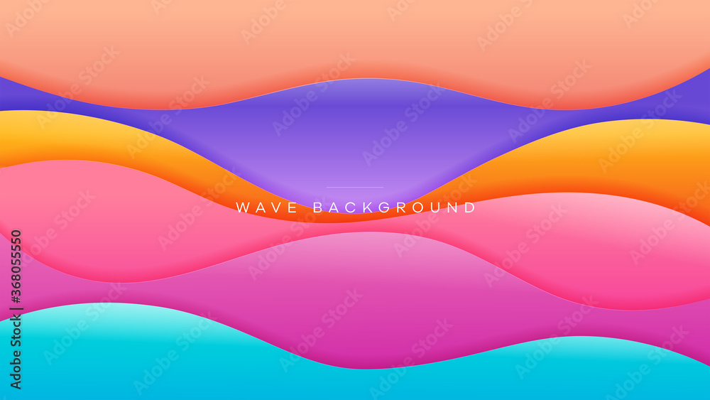 Fototapeta premium Wave liquid colorful background Eps10