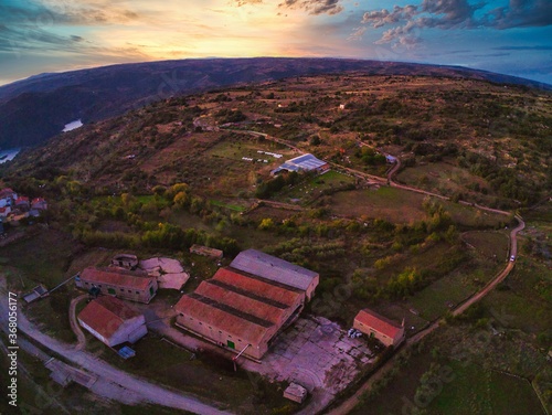 Fermoselle, village of Zamora.Spain. Drone Photo photo