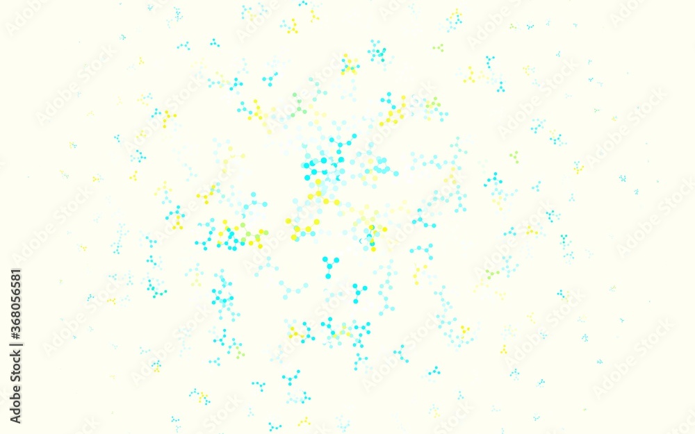 Light Blue, Green vector pattern with artificial intelligence network.