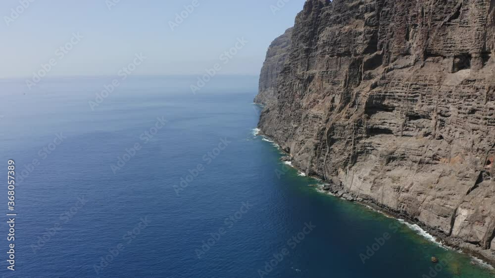 Drone aerial view of extreme hiking in Gorge Masca Mountains in Tenerife, Canary Islands Drone aerial view of extreme hiking in Gorge Masca Mountains in Tenerife, Canary Islands
