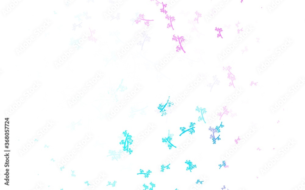 Light Pink, Blue vector abstract backdrop with branches.