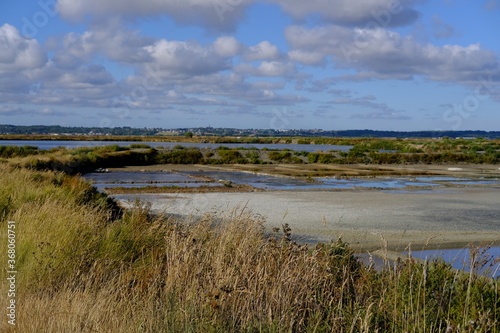 The slated marshes of Guerande. In the west part of France. (July 2020, Batz sur mer)