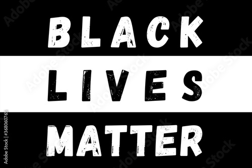 Foto Black Lives Matter Illustration in White and red against a black colored background