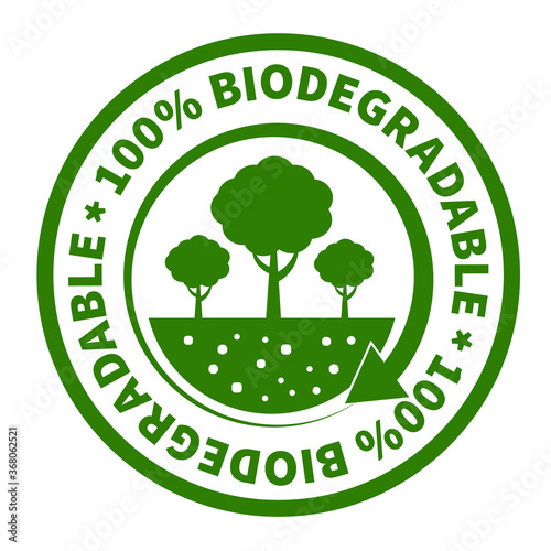 One hundred percent biodegradable label.
