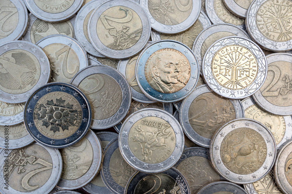 Monnaie européenne en gros plan Monnaie européenne en gros plan