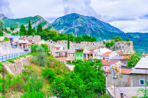 The medieval ruined citadel in modern Stari Bar town, Montenegro. photo