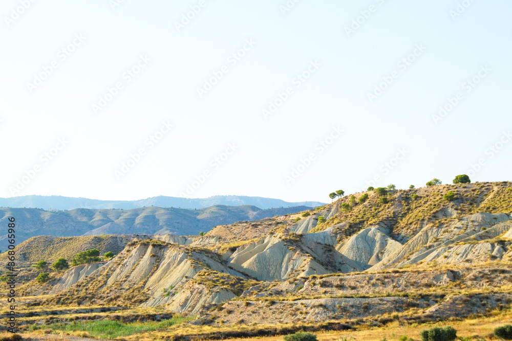 Desert landscape due to climate change