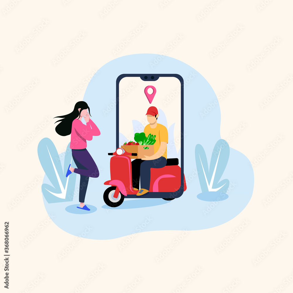 Vegetable delivery at door from mobile