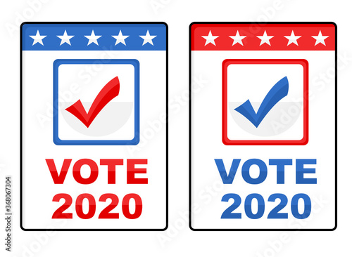 US presidential Voting with different choice Paper Documents for 2020 Election illustration Vector for poster.