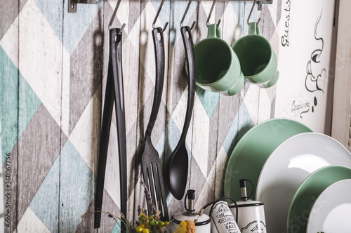 Modern kitchen and its utensils

