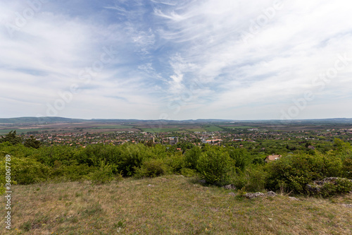 Hiking path near the village of Zsambek, Hungary