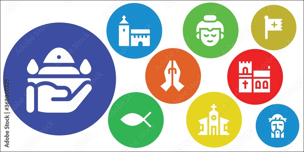 Fototapeta premium pray icon set