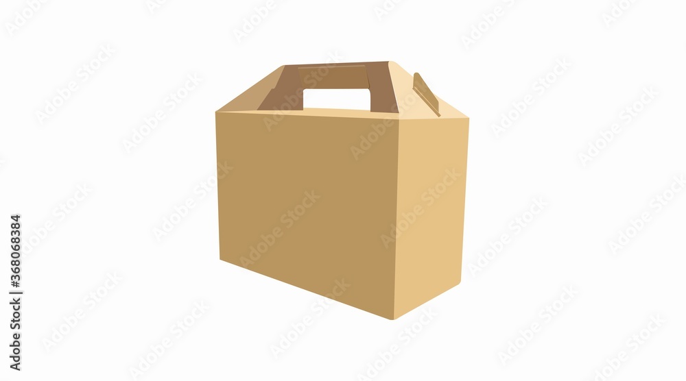 Vector Isolated Illustration of a Take Away Box
