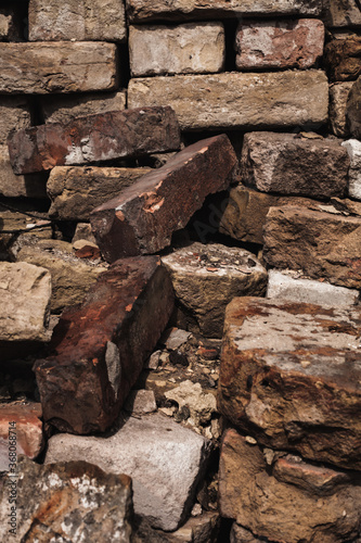 Brick background image. Old wall texture