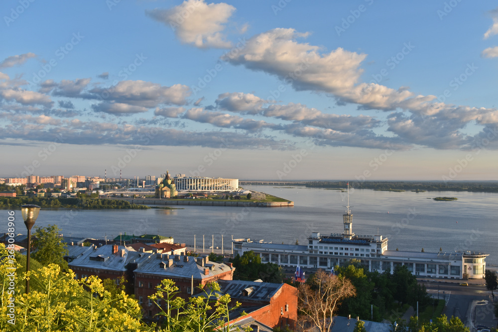Panorama of the Nizhny Novgorod waterfront