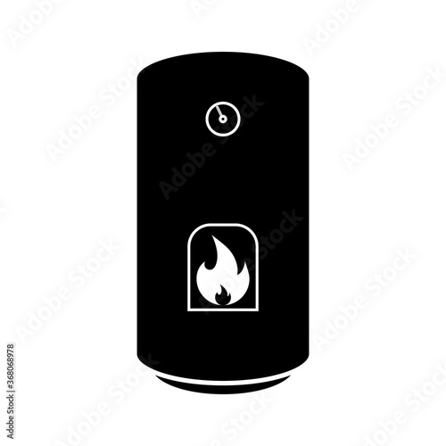 Gas Boiler Line Icon Concept. Gas Boiler Flat Vector Symbol, Sign