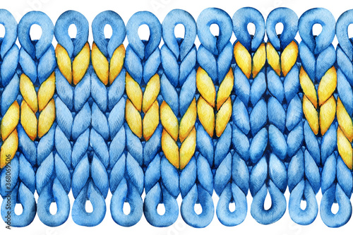 Valokuva Seamless pattern knitted thread loops