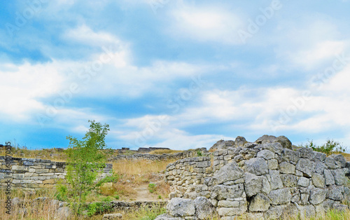 View of ancient ruins against the sky