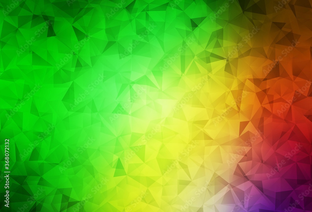 Light Green, Red vector shining triangular layout. Light Green, Red vector shining triangular layout.