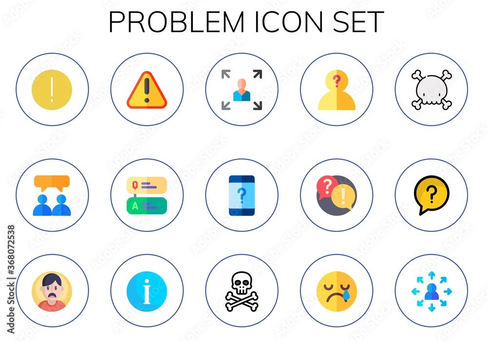 problem icon set