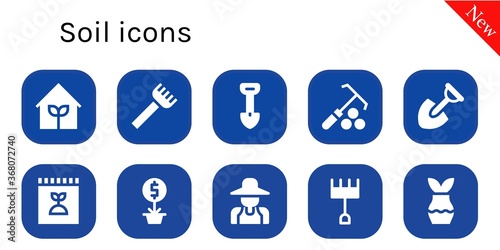 soil icon set
