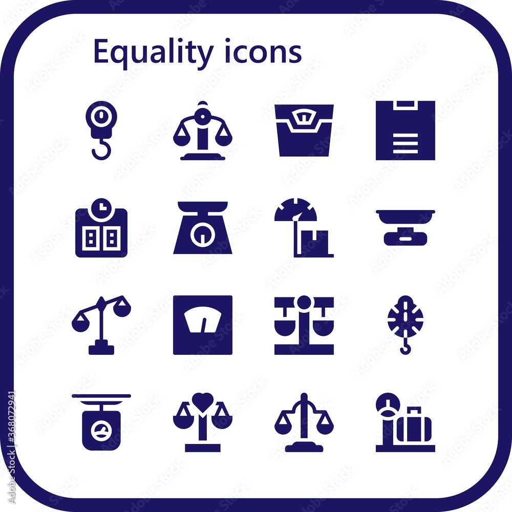 equality icon set equality icon set