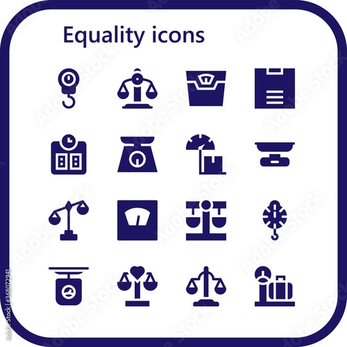 equality icon set