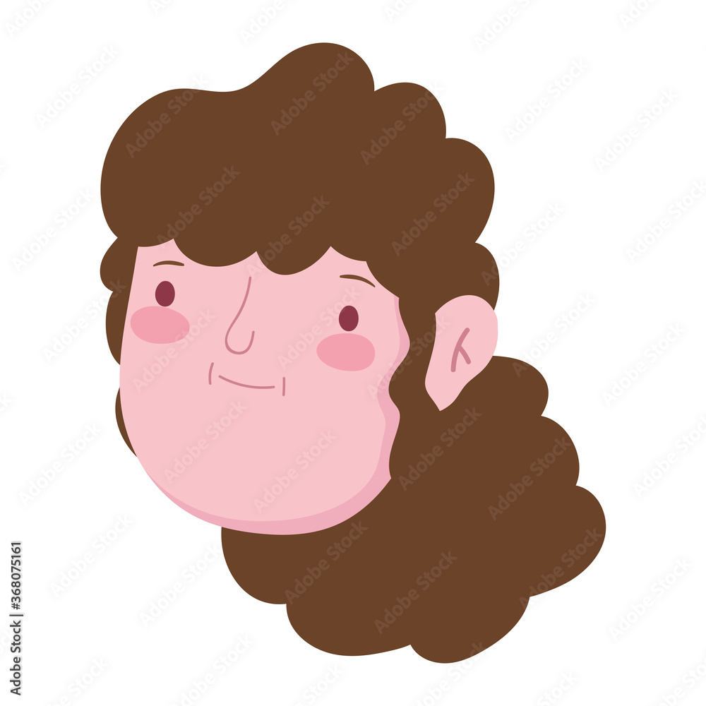 grandparents day, elderly woman granny face character cartoon isolated icon design