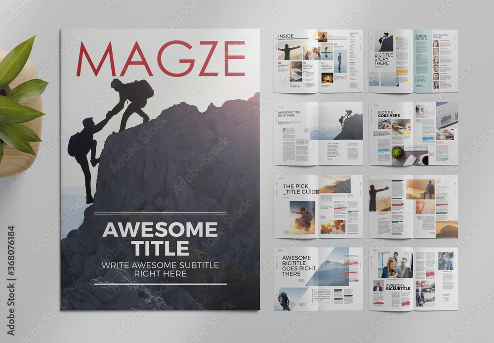 Magazine Stock Template Adobe Stock Magazine Stock Template Adobe Stock