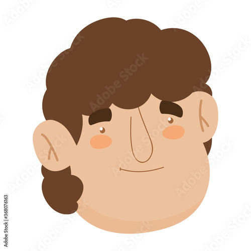 grandparents day, old man grandpa cartoon character face isolated icon design