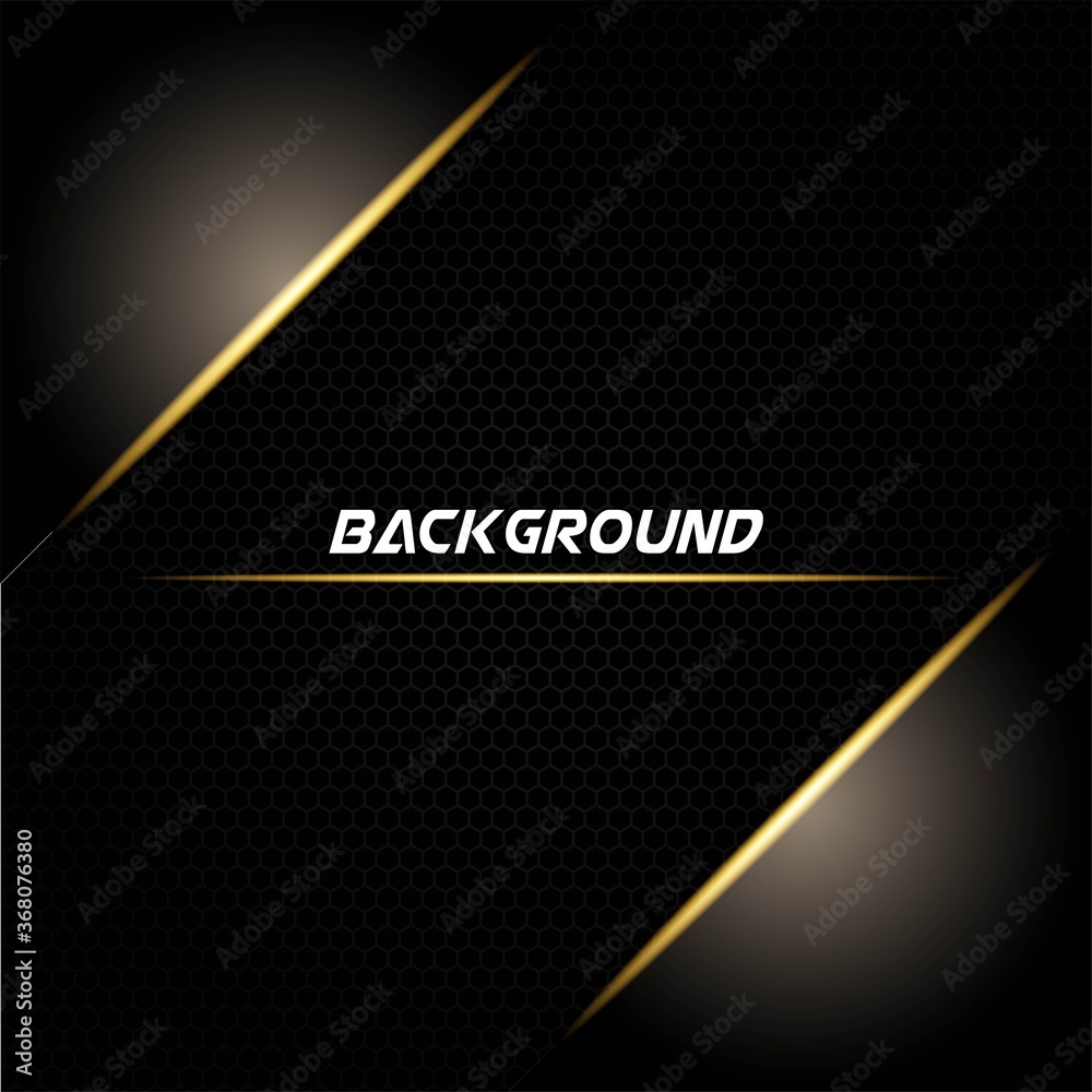Obraz premium Black metallic background with gold shiny.