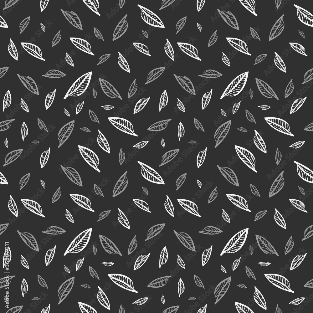 Leaves seamless pattern, poster design template, vector illustration Leaves seamless pattern, poster design template, vector illustration