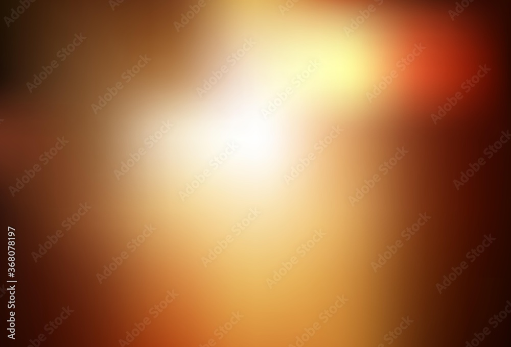 Obraz premium Dark Orange vector blurred shine abstract texture.