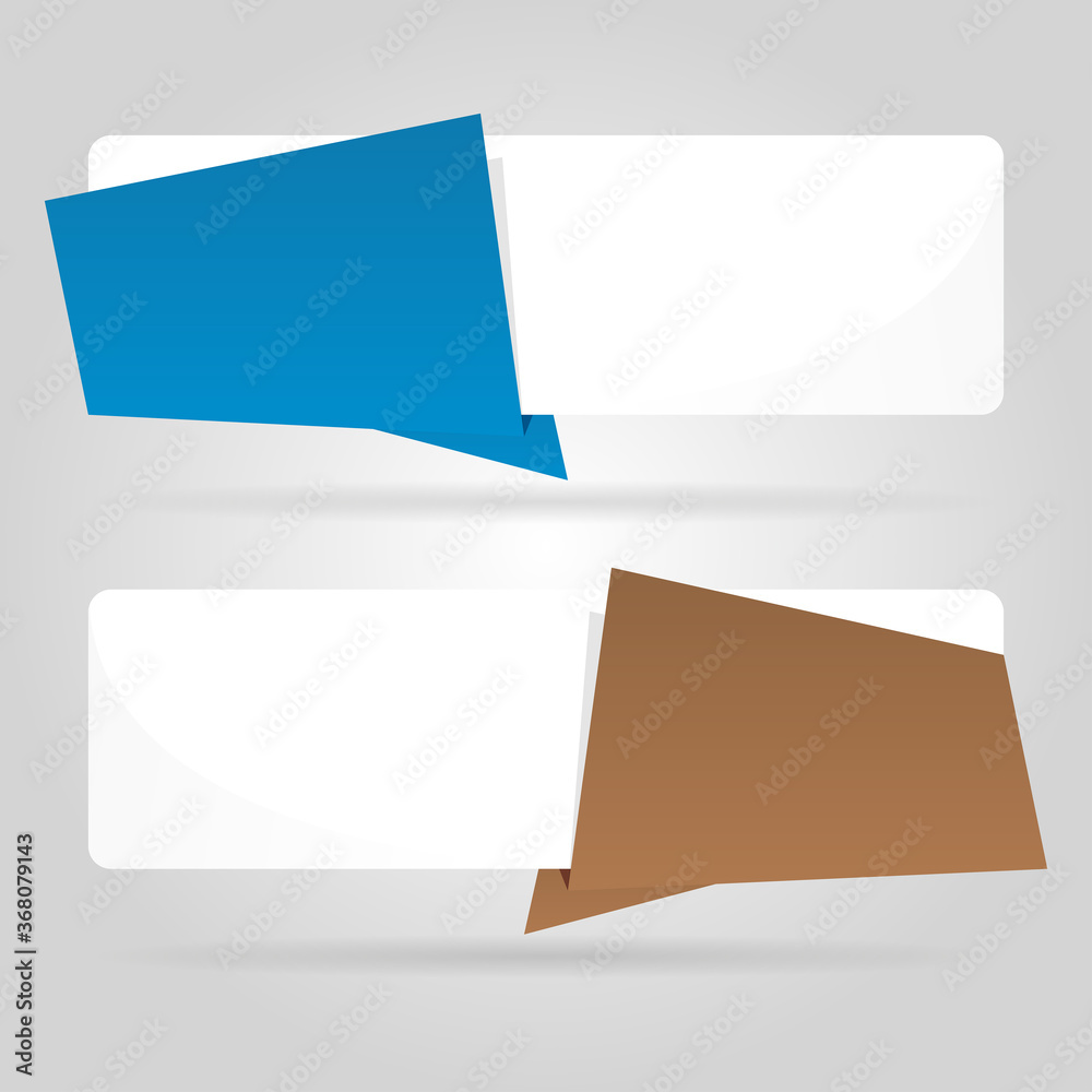 Abstract Paper Banner with Origami Style Abstract Paper Banner with Origami Style