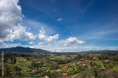 Colombian landscapes. Green mountains in Colombia  Latin America 