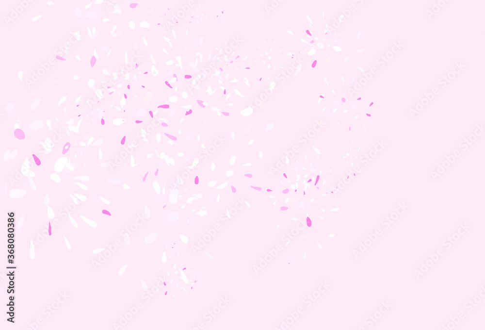 Light Pink vector natural backdrop with leaves.