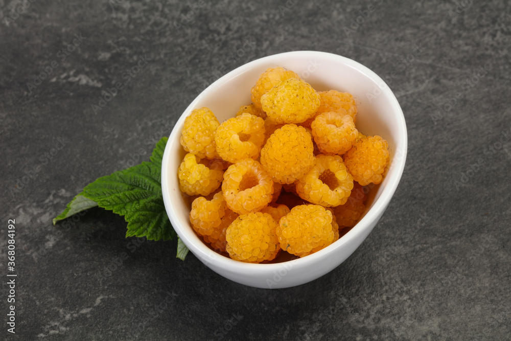 Sweet ripe tasty yellow raspberry Sweet ripe tasty yellow raspberry