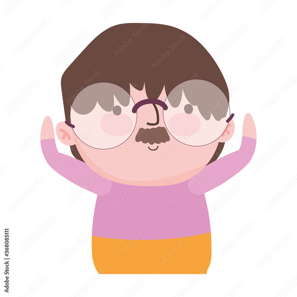 grandparents day, old man grandpa cartoon character portrait isolated icon design white background grandparents day, old man grandpa cartoon character portrait isolated icon design white background
