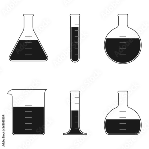 Chemistry icon set vector illustration