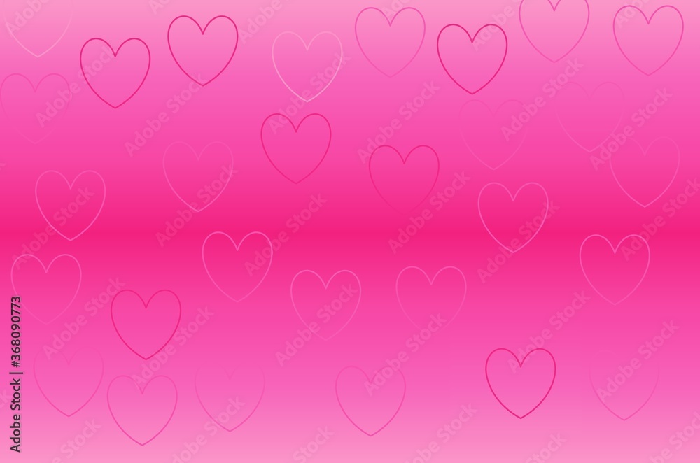 Light Pink gradient layout with sweet hearts. Illustration with hearts in love concept for valentine's day. pink heart texture love background. Beautiful design for business advert of anniversary.