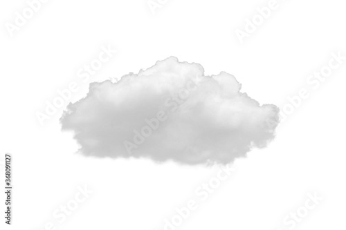 Single Nature white cloud isolate on white background. Cutout cloud element design for multi purpose use.