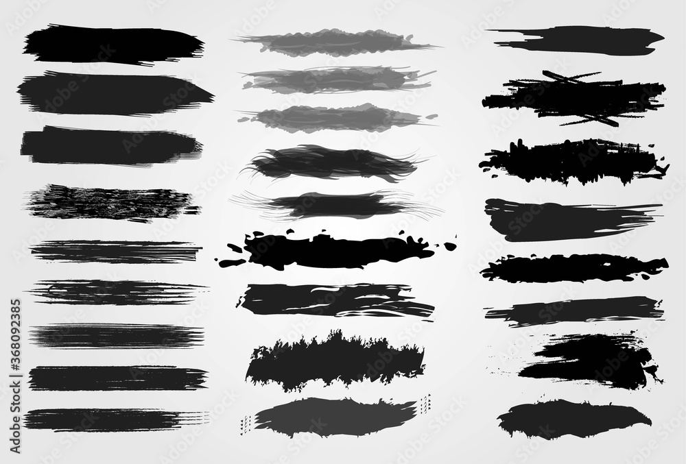 Big collection of black paint, ink brush strokes, brushes, lines, grungy. Dirty artistic design elements, boxes, frames. Vector illustration. Isolated on white background. Freehand drawing. Big collection of black paint, ink brush strokes, brushes, lines, grungy. Dirty artistic design elements, boxes, frames. Vector illustration. Isolated on white background. Freehand drawing.