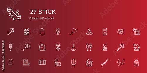 stick icons set