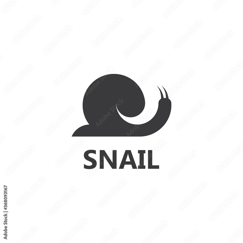 Obraz premium Snail logo vector template icon design