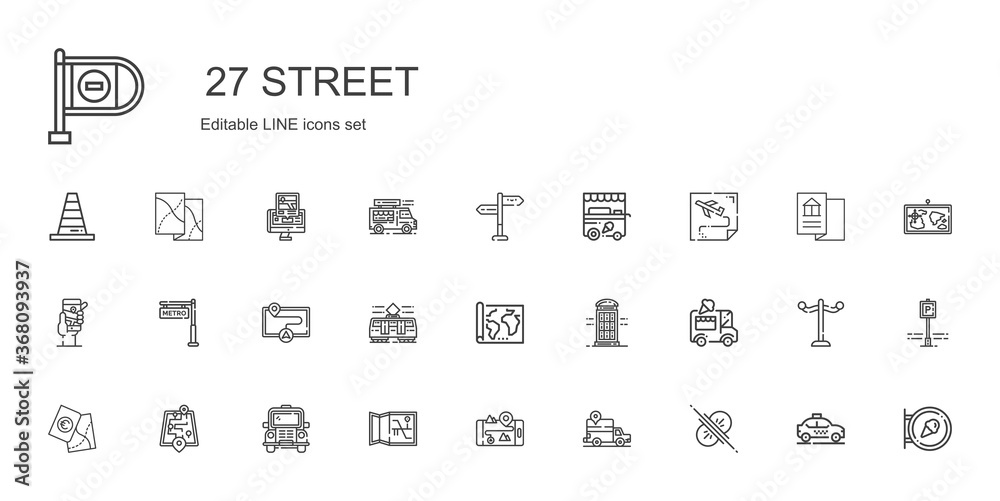street icons set