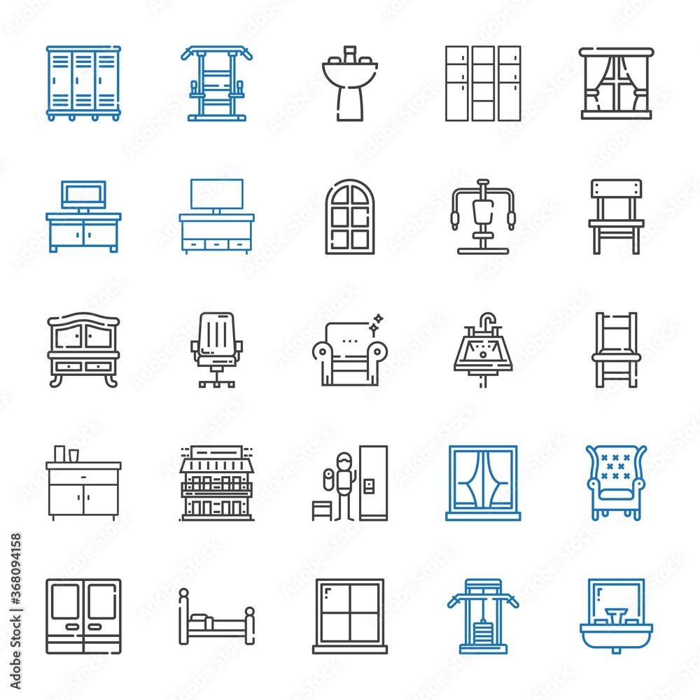 room icons set room icons set