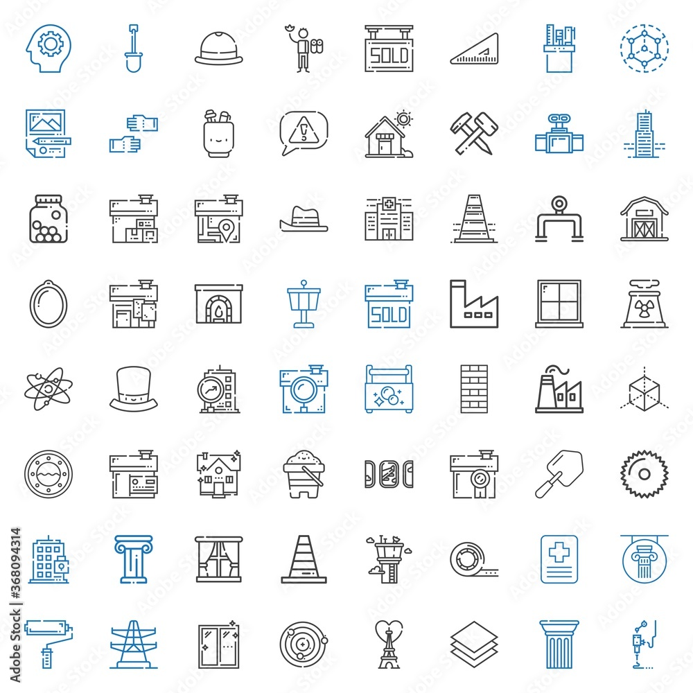 Obraz premium construction icons set