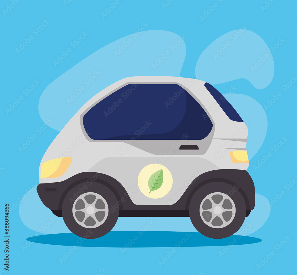 environmentally friendly concept, electric car vector illustration design