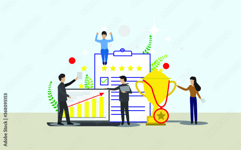 Star Rating. Businessman hand giving five star rating. Five stars customer product rating review flat icon. Feedback concept Star Rating. Businessman hand giving five star rating. Five stars customer product rating review flat icon. Feedback concept