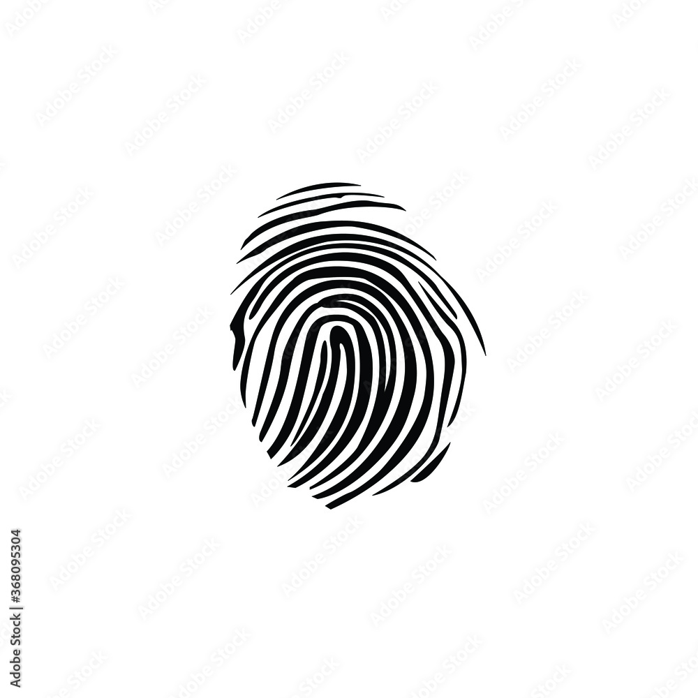 Finger print vector icon illustration isolated on white background Finger print vector icon illustration isolated on white background